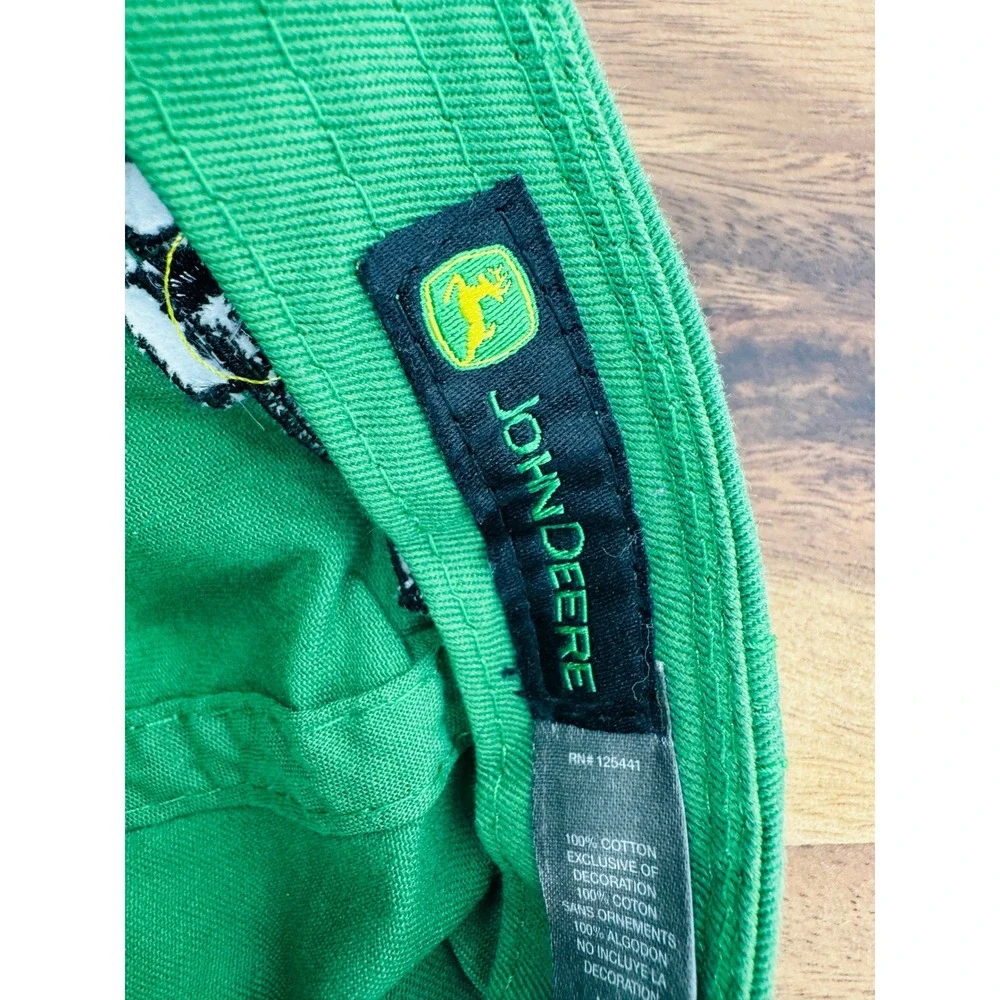 John Deere Hat‎ Baseball Cap Mens Green Embroidered Logo Combine Farm Tractor